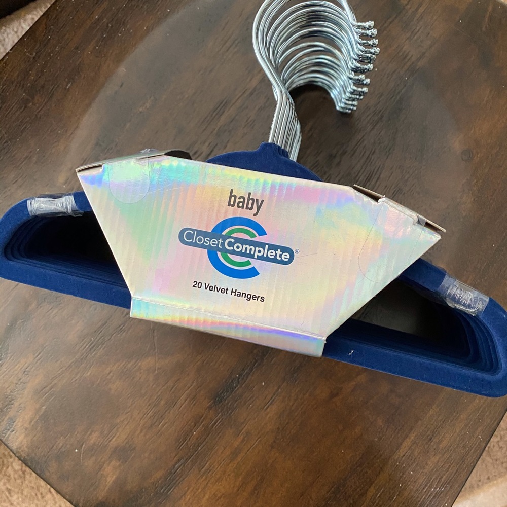 25 pack blue velvet baby hangers